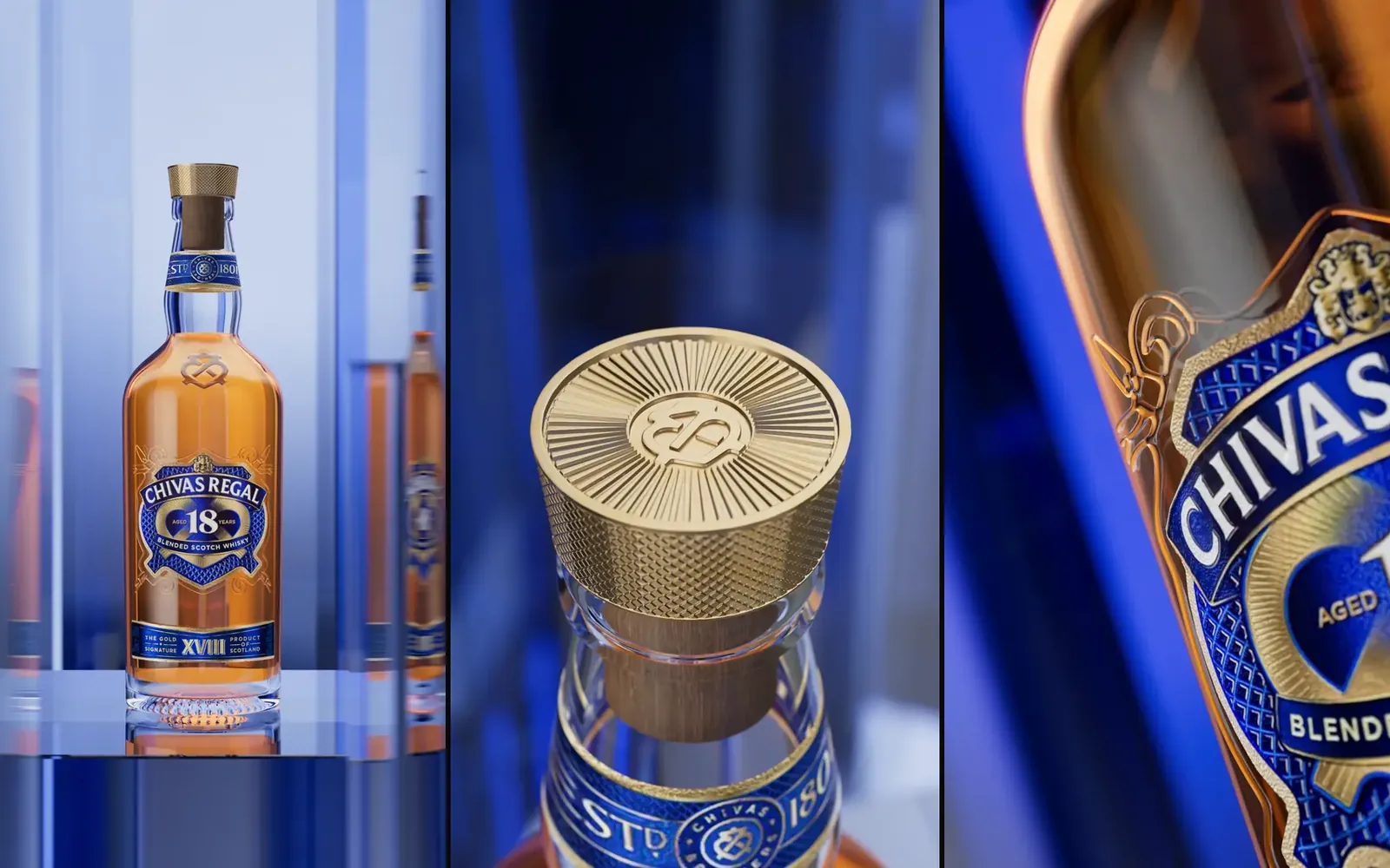 Chivas Regal 18 · Chai XVIII, dự án 3D của LXAM Studio