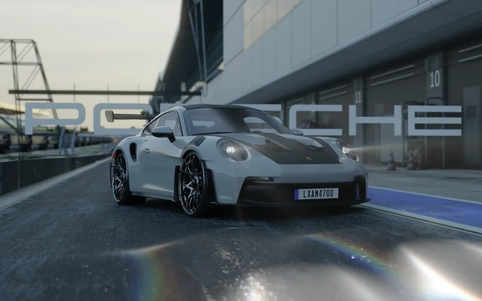 Porsche 911 · Pit lane, dự án 3D của LXAM Studio