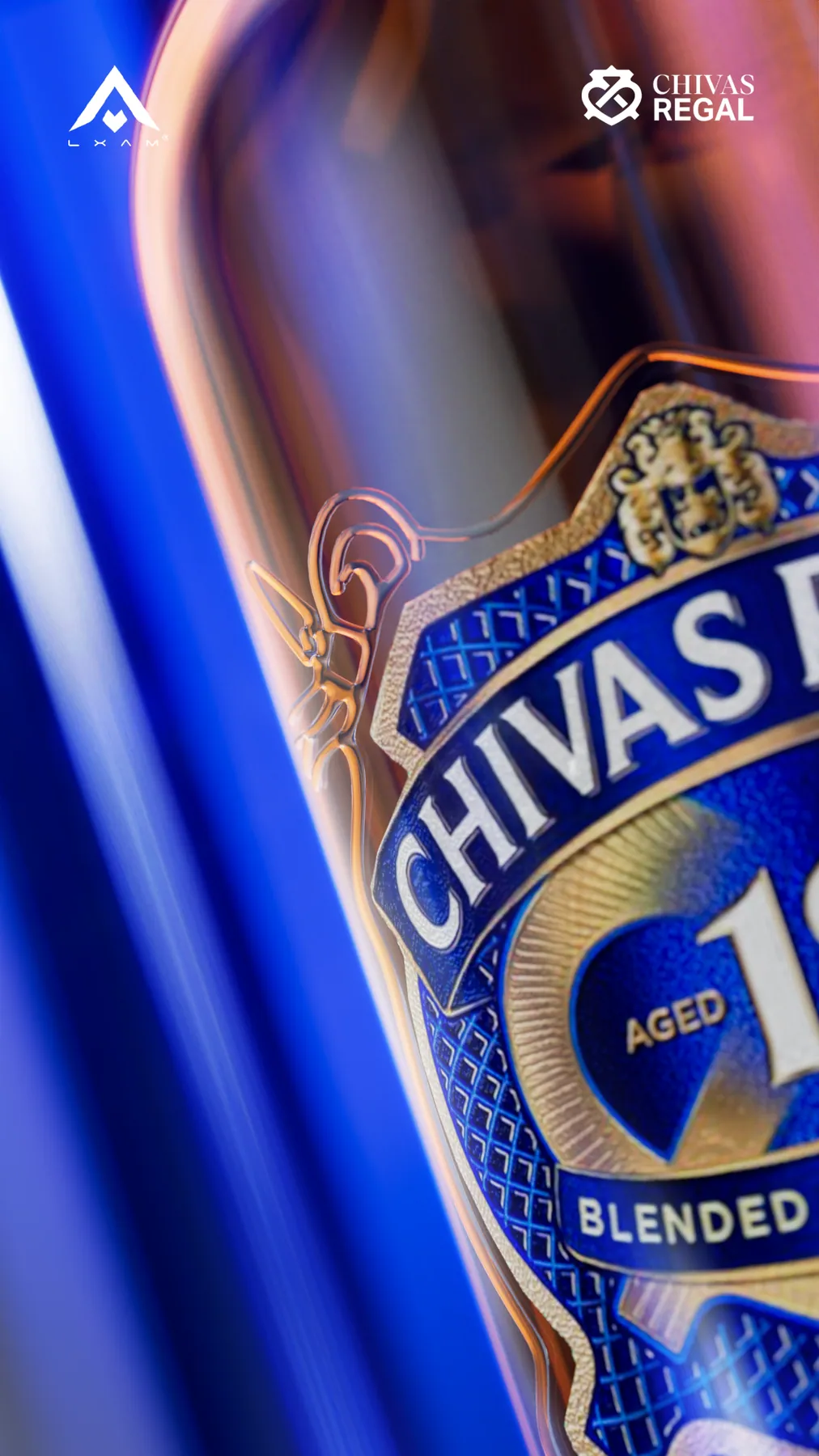 Key visual cận cảnh nhãn Chivas Regal 18