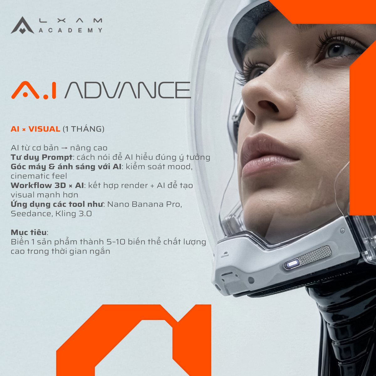 Hệ 3D × A.I: khoá AI cho người làm hình ảnh tại LXAM Academy