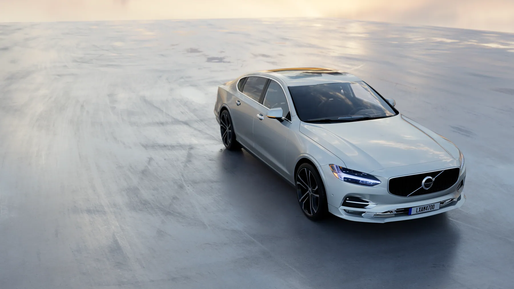 Volvo S90 nhìn từ góc trước ba phần tư